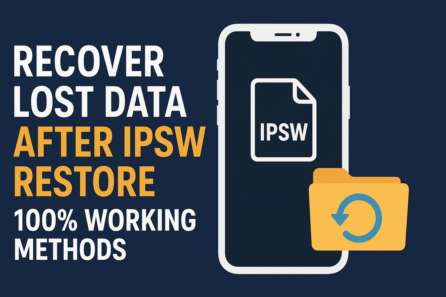 Recover Lost Data After IPSW Restore
